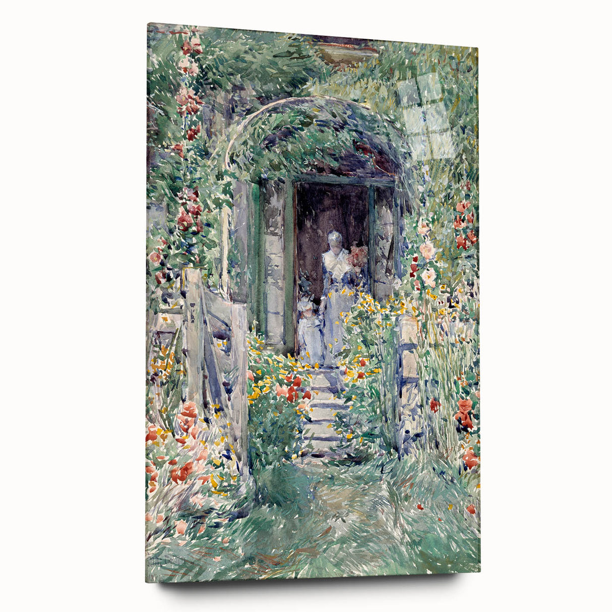 Impressionist Garden Scene Wall Art - Vibrant Floral Landscape Print