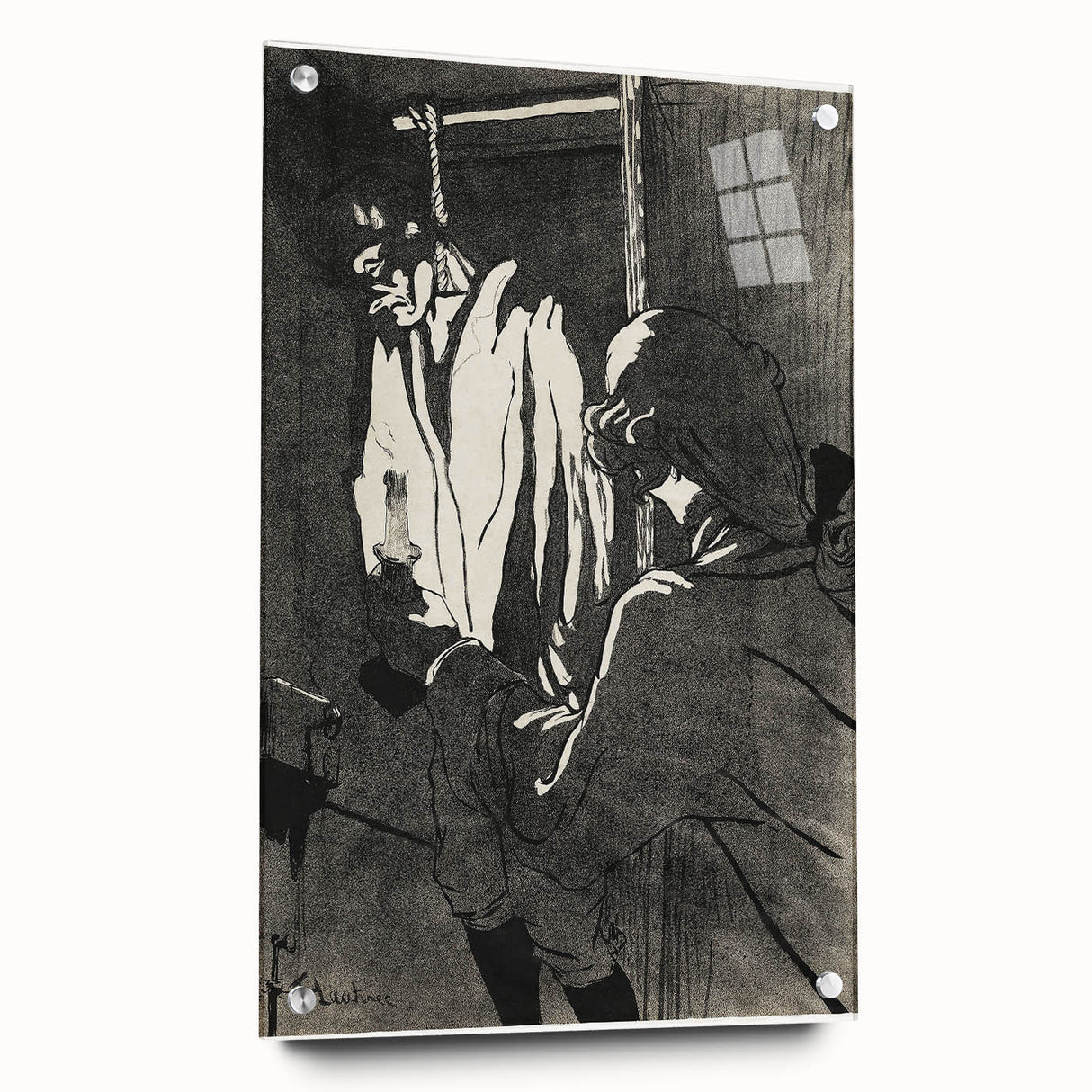 Impressionist Black-and-White Print - The Hanged Man by Toulouse-Lautrec