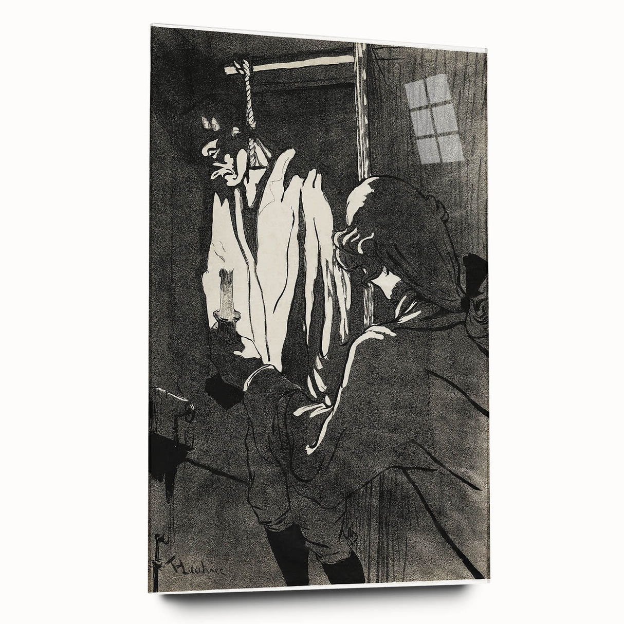 Impressionist Black-and-White Print - The Hanged Man by Toulouse-Lautrec