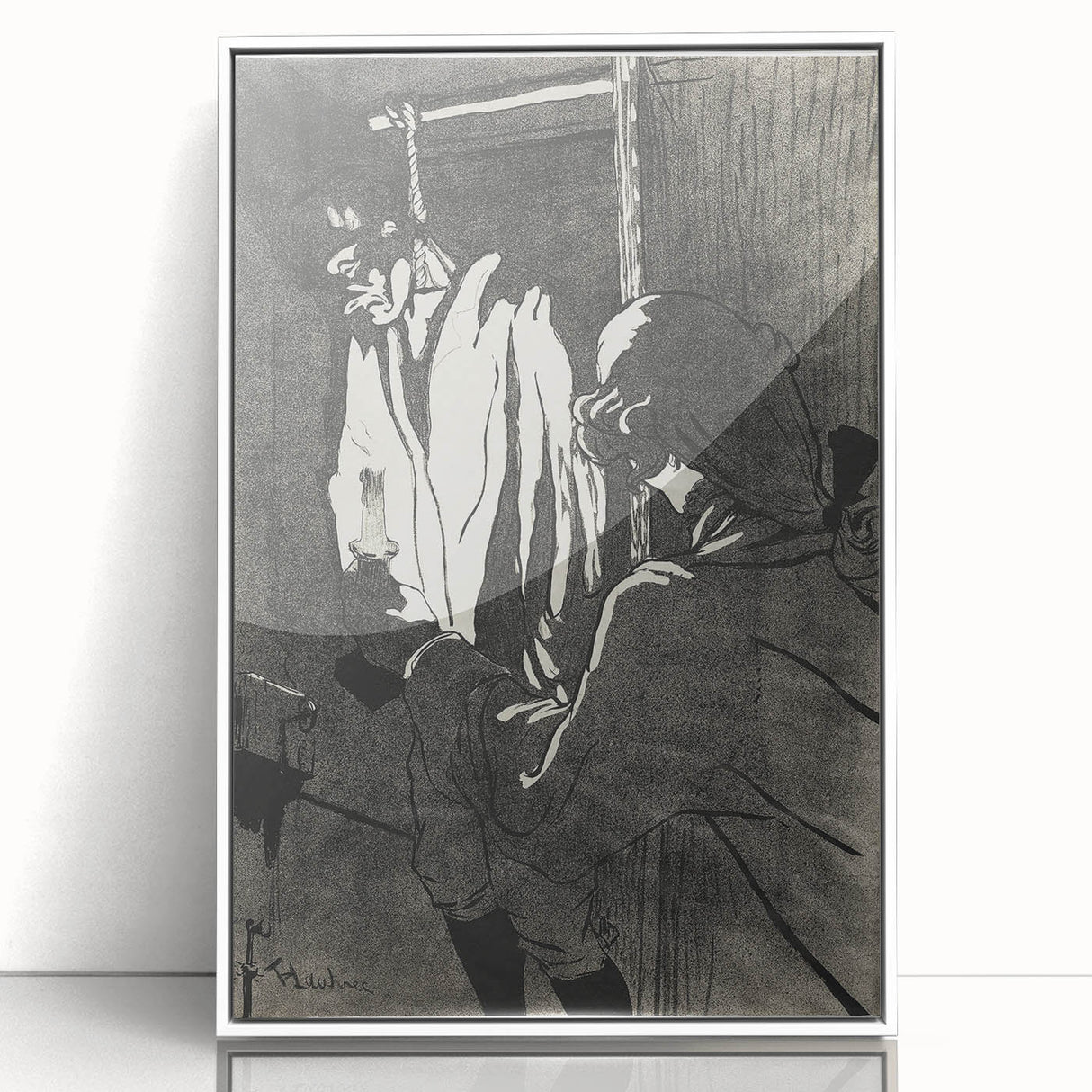 Impressionist Black-and-White Print - The Hanged Man by Toulouse-Lautrec