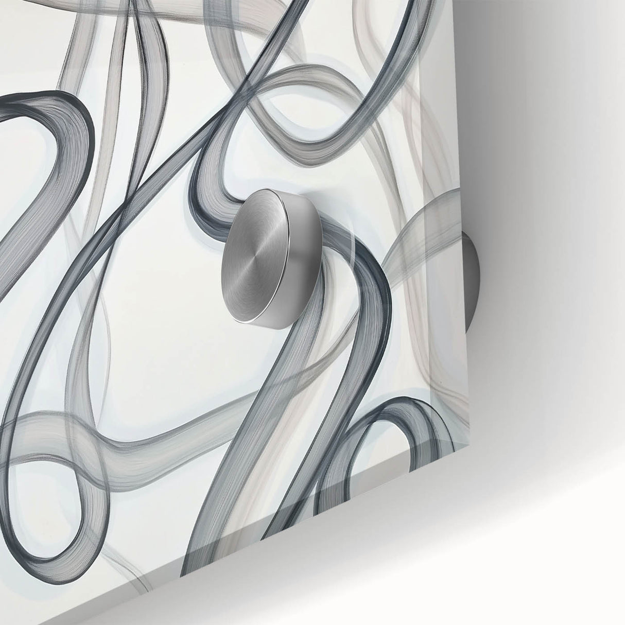 Black and White Abstract Bedroom Wall Art – Modern Canvas Print