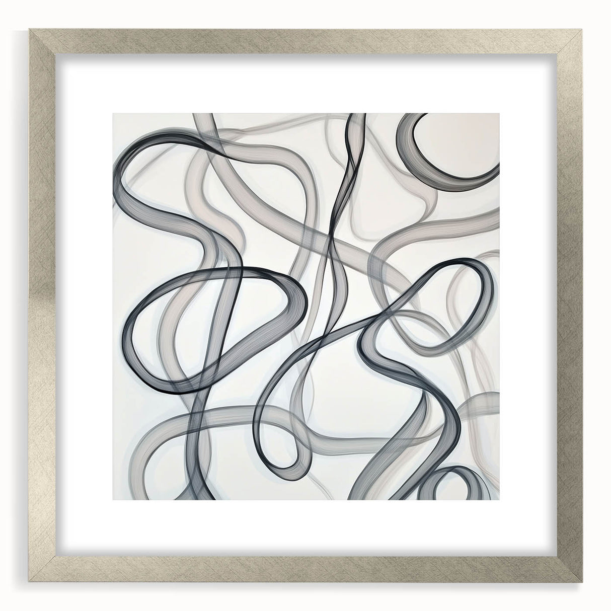Black and White Abstract Bedroom Wall Art – Modern Canvas Print