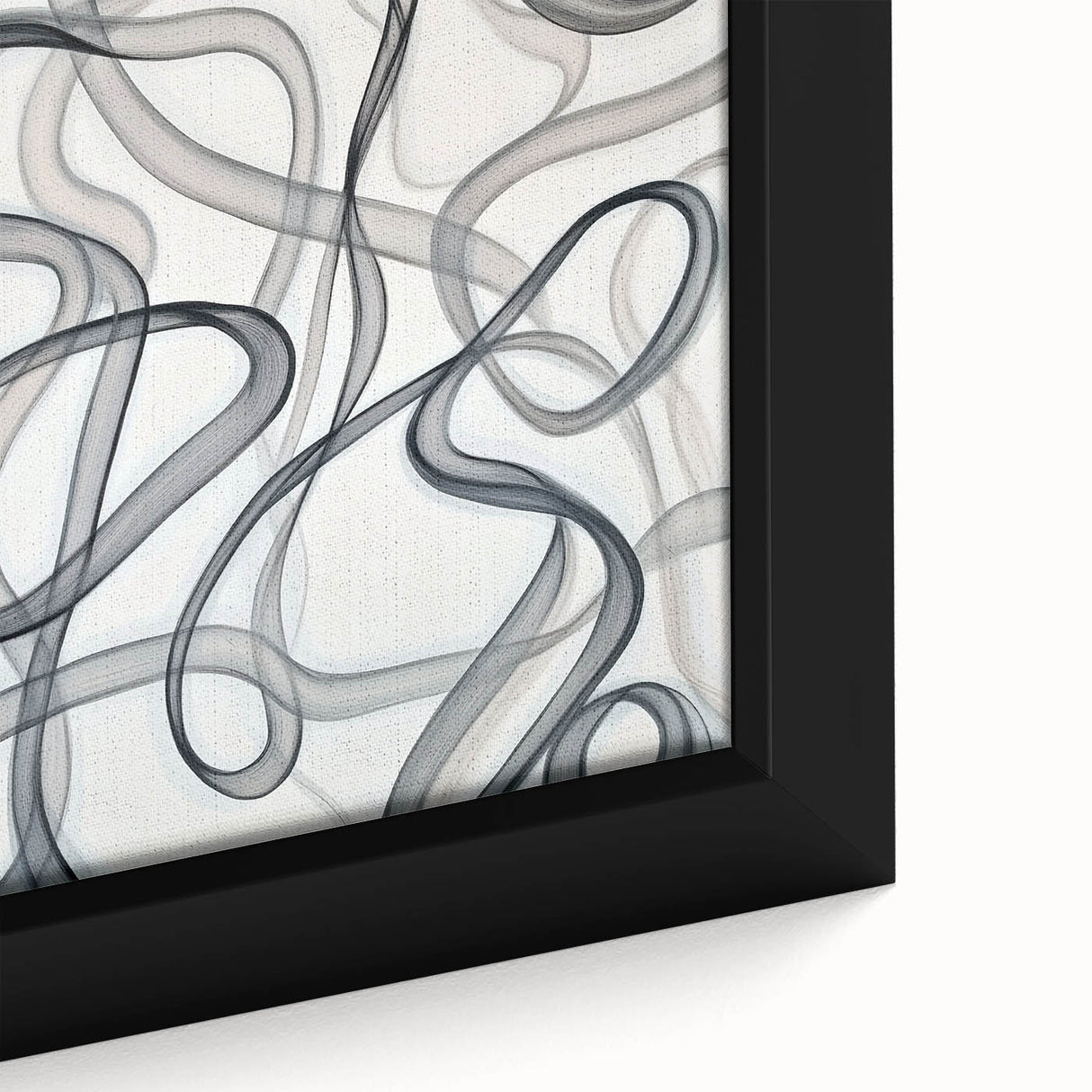Black and White Abstract Bedroom Wall Art – Modern Canvas Print