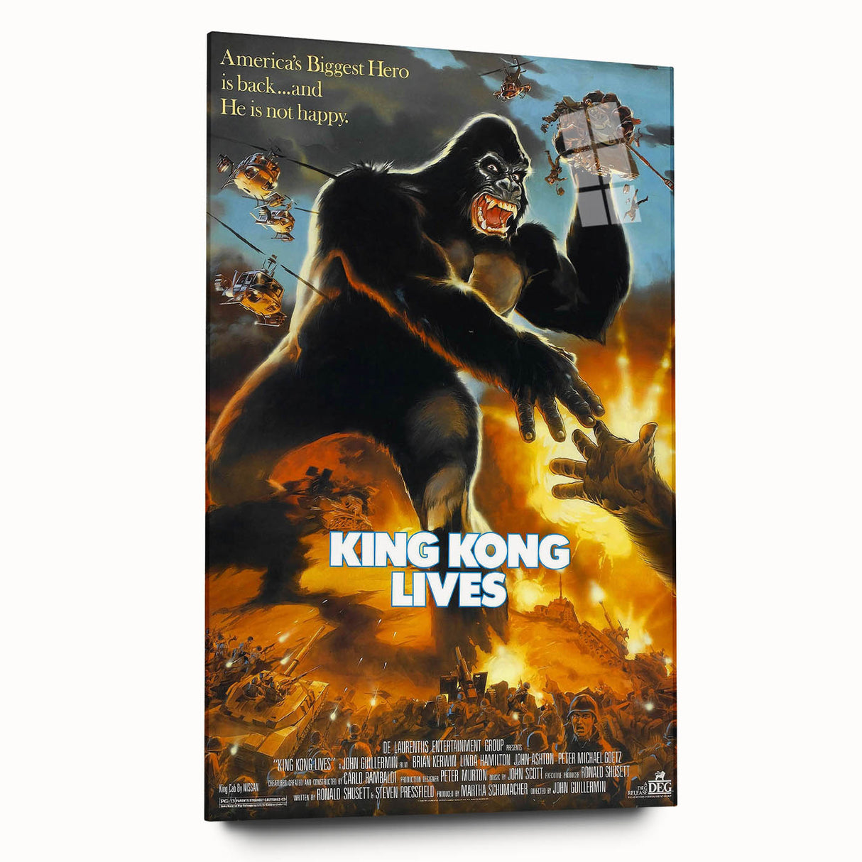 Retro King Kong Lives Poster Art - Vintage Monster Movie Prints