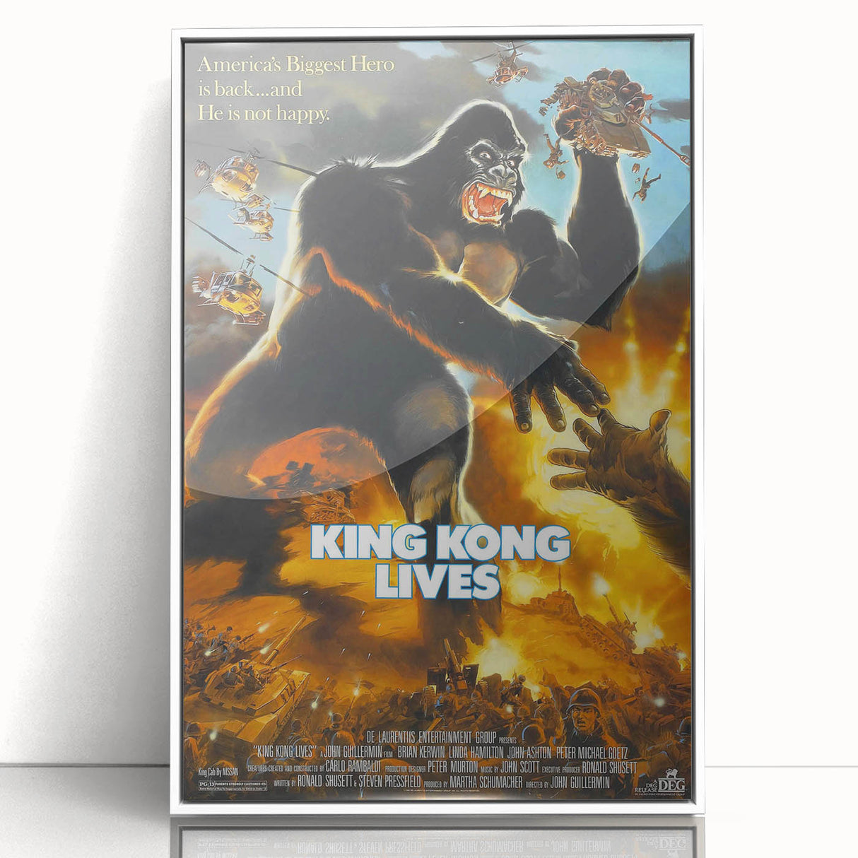 Retro King Kong Lives Poster Art - Vintage Monster Movie Prints