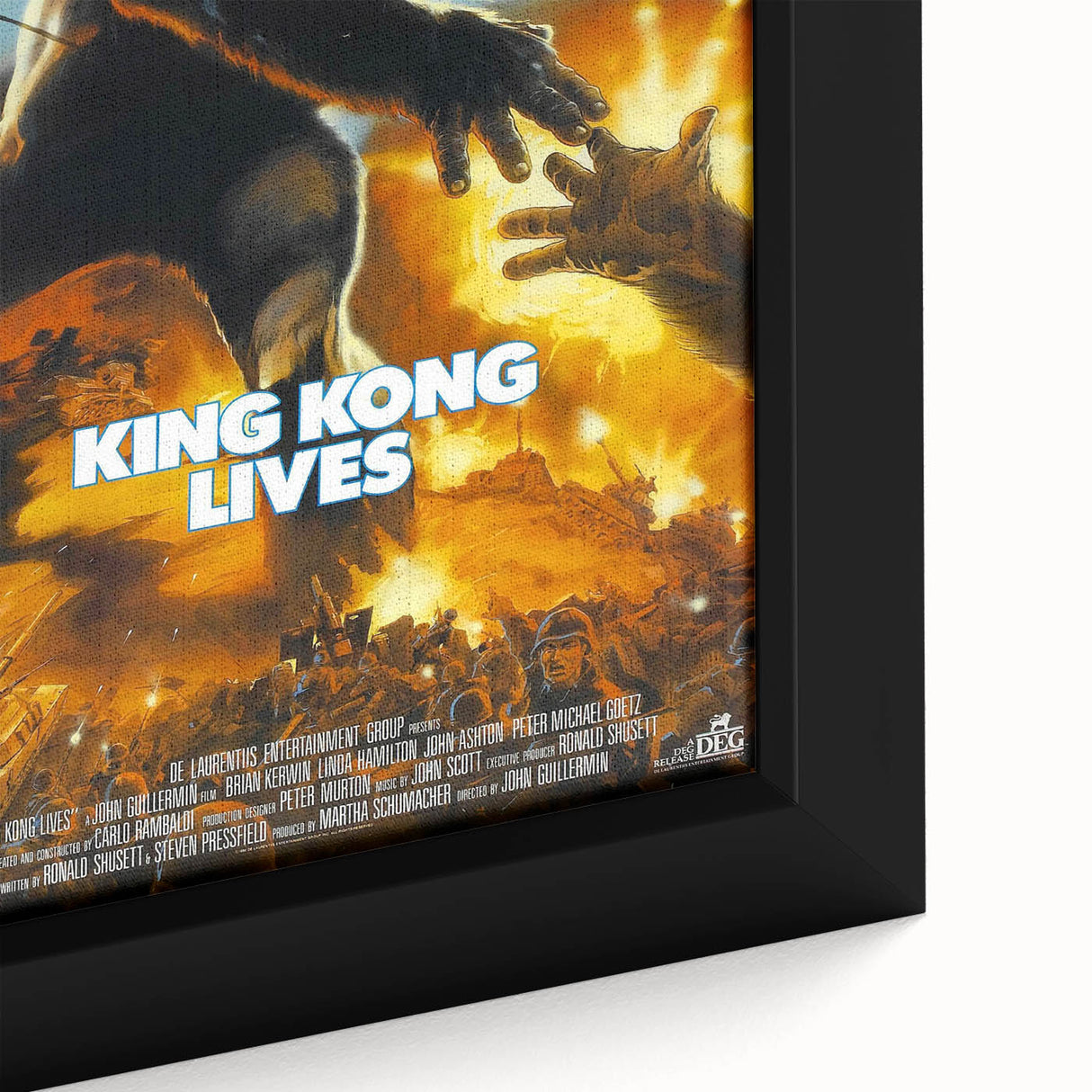 Retro King Kong Lives Poster Art - Vintage Monster Movie Prints
