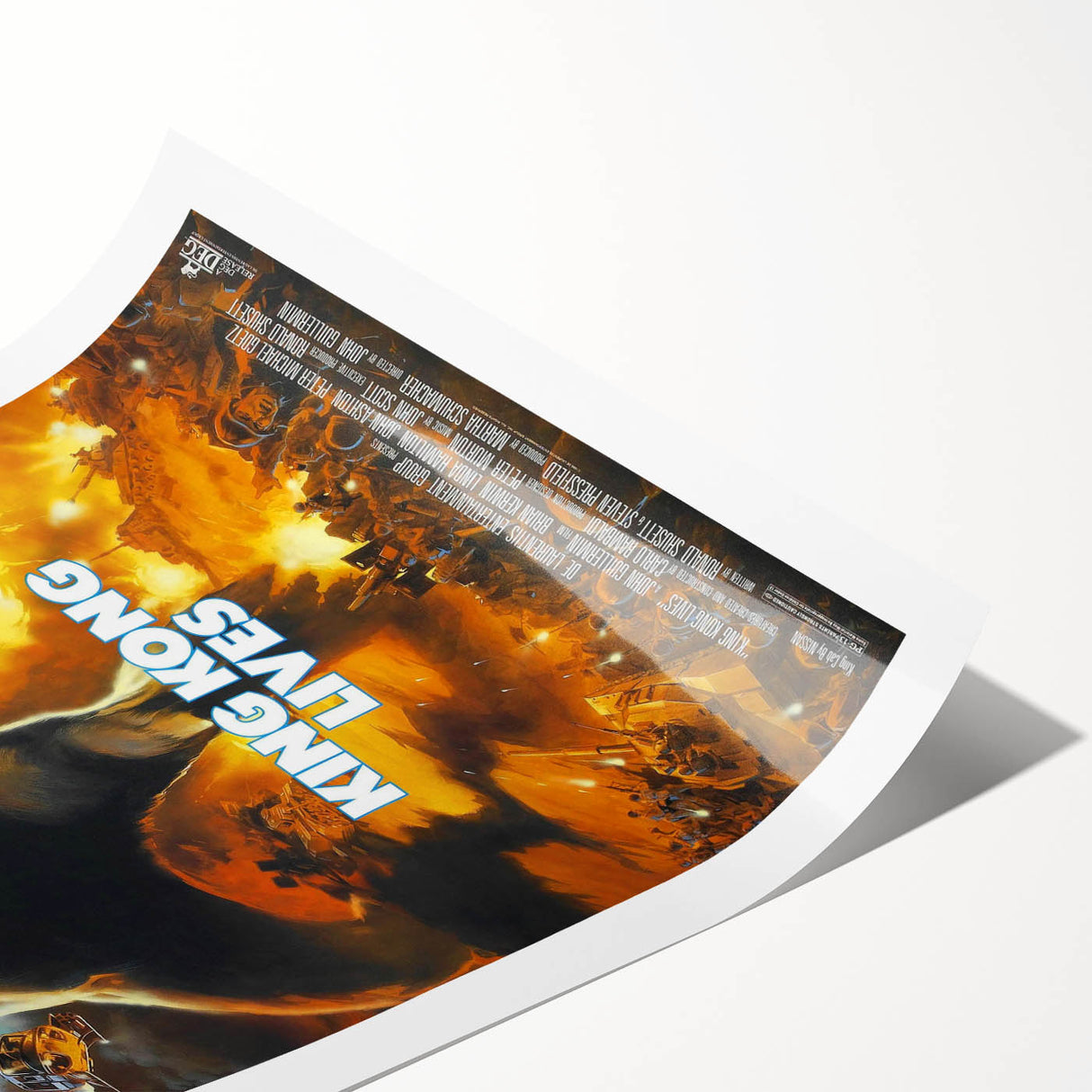 Retro King Kong Lives Poster Art - Vintage Monster Movie Prints