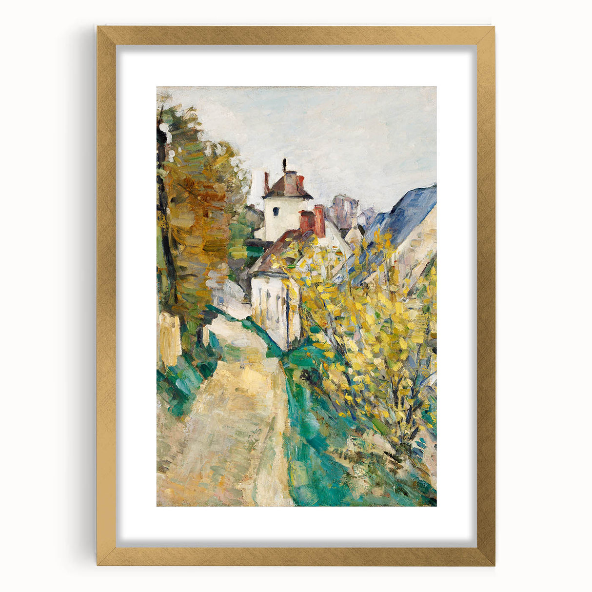 Impressionist Village Scene - Dr. Gachet’s House by Cézanne Print