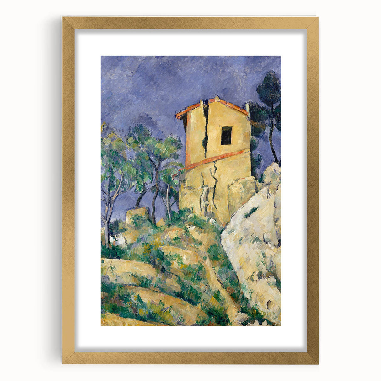 Impressionist Landscape Art - The Cracked House by Paul Cézanne Print