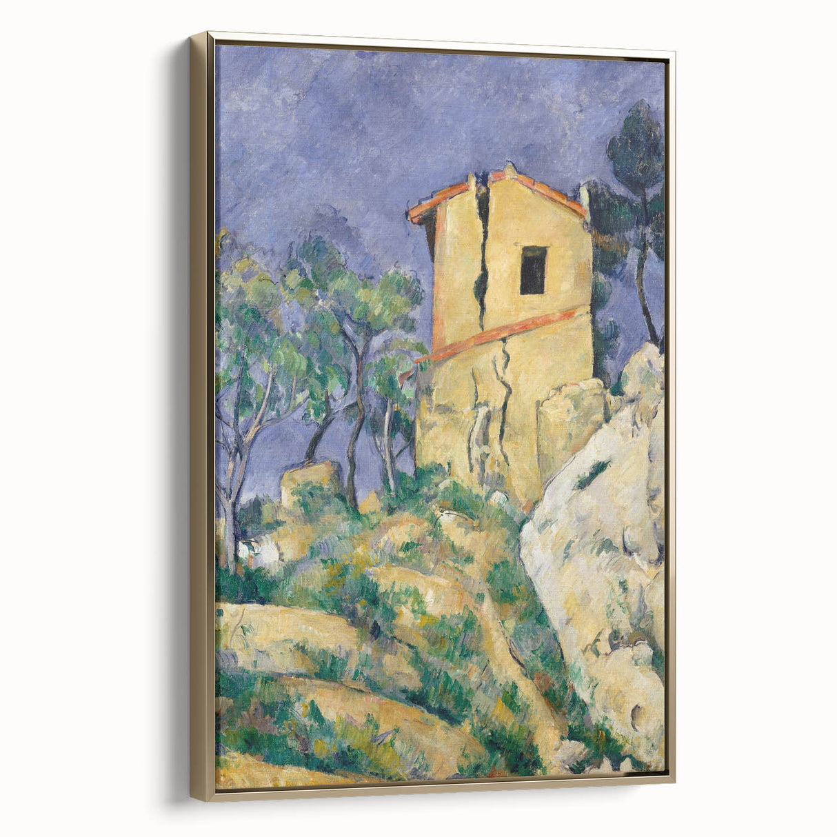 Impressionist Landscape Art - The Cracked House by Paul Cézanne Print