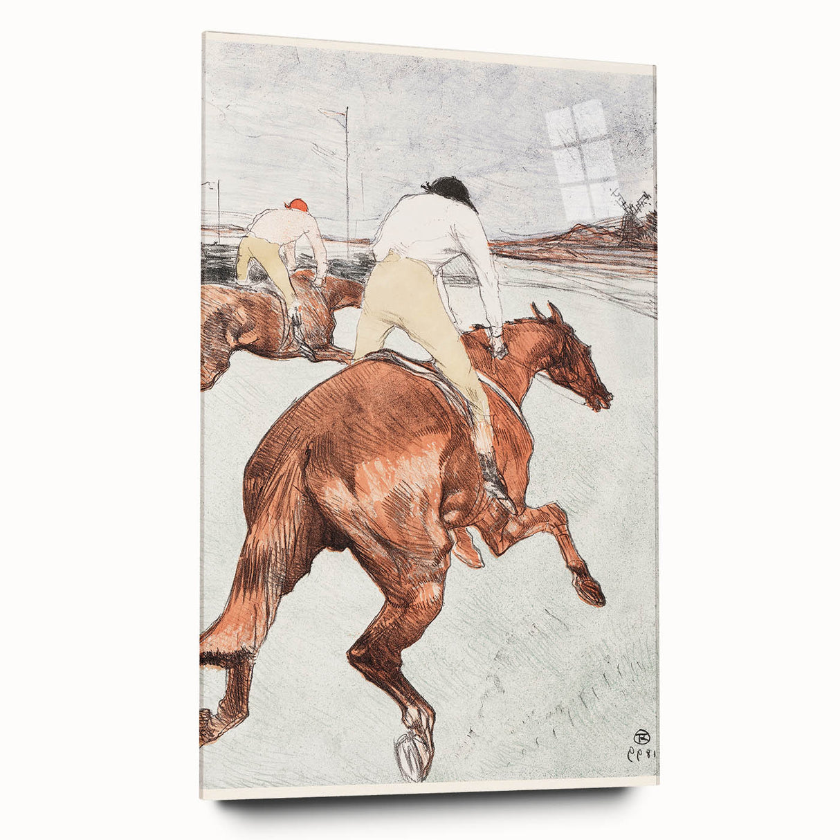 Impressionist Jockey Scene - The Jockey by Toulouse-Lautrec Print
