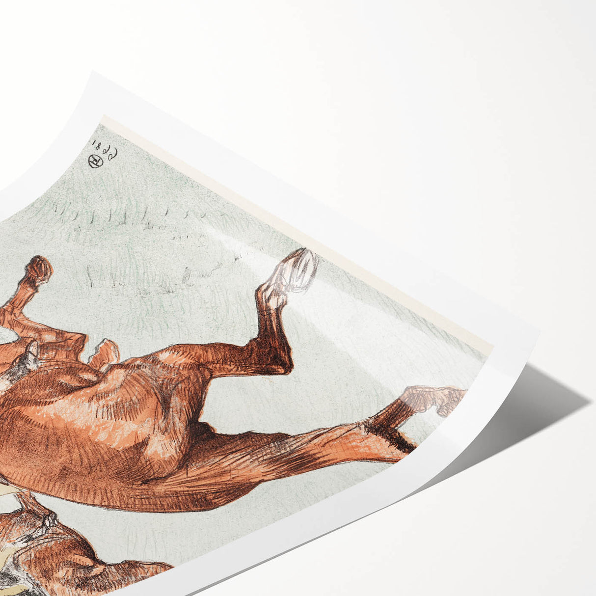 Impressionist Jockey Scene - The Jockey by Toulouse-Lautrec Print