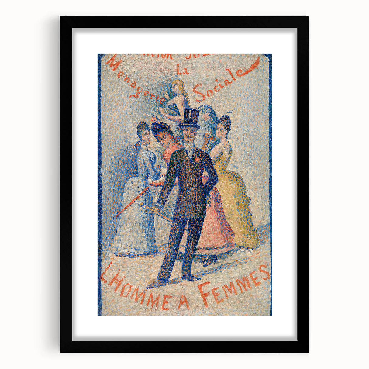 Impressionist Social Scene - The Ladies’ Man by Georges Seurat Print