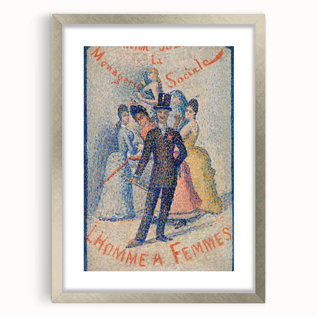 Impressionist Social Scene - The Ladies’ Man by Georges Seurat Print