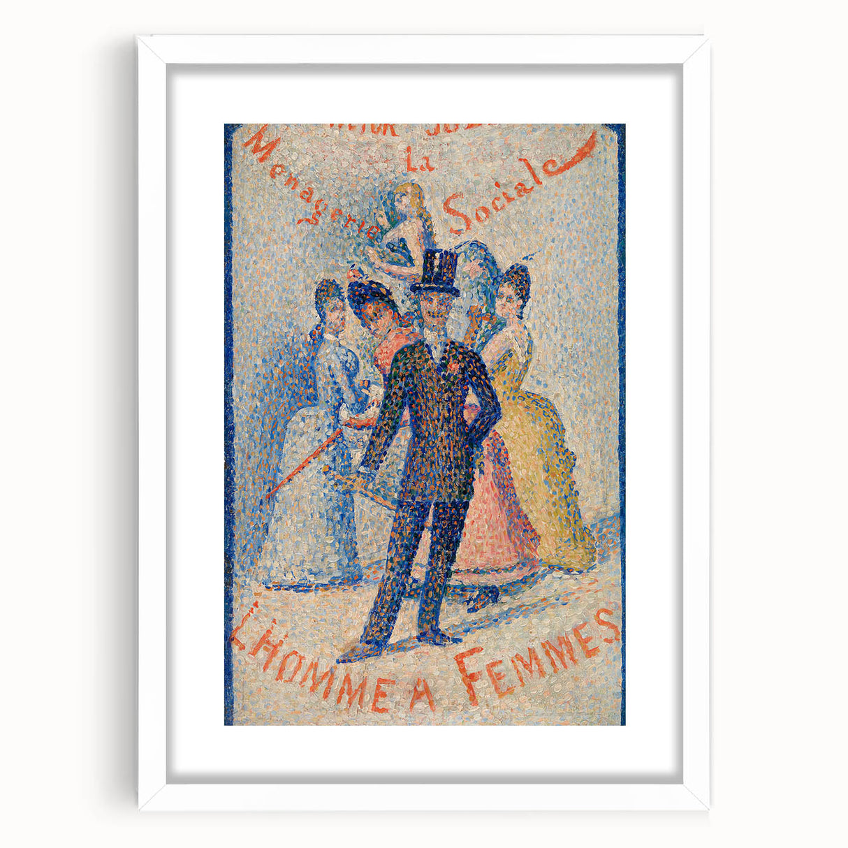 Impressionist Social Scene - The Ladies’ Man by Georges Seurat Print