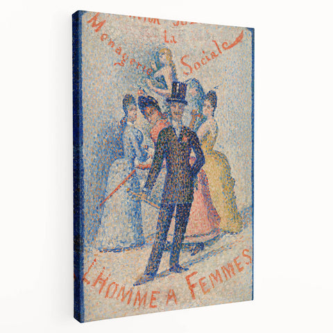 Impressionist Social Scene - The Ladies’ Man by Georges Seurat Print
