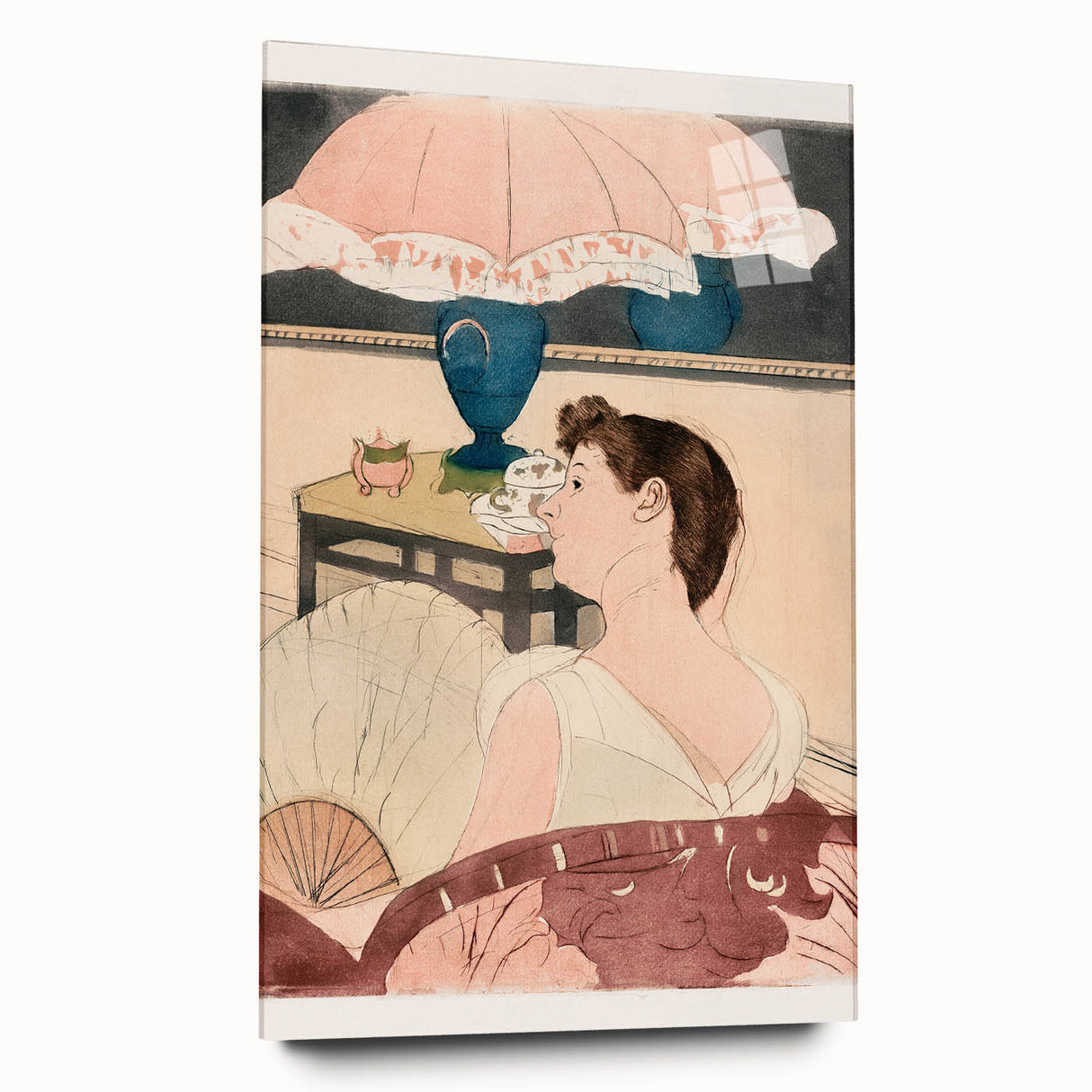Elegant Impressionist Wall Art - The Lamp by Mary Cassatt Print