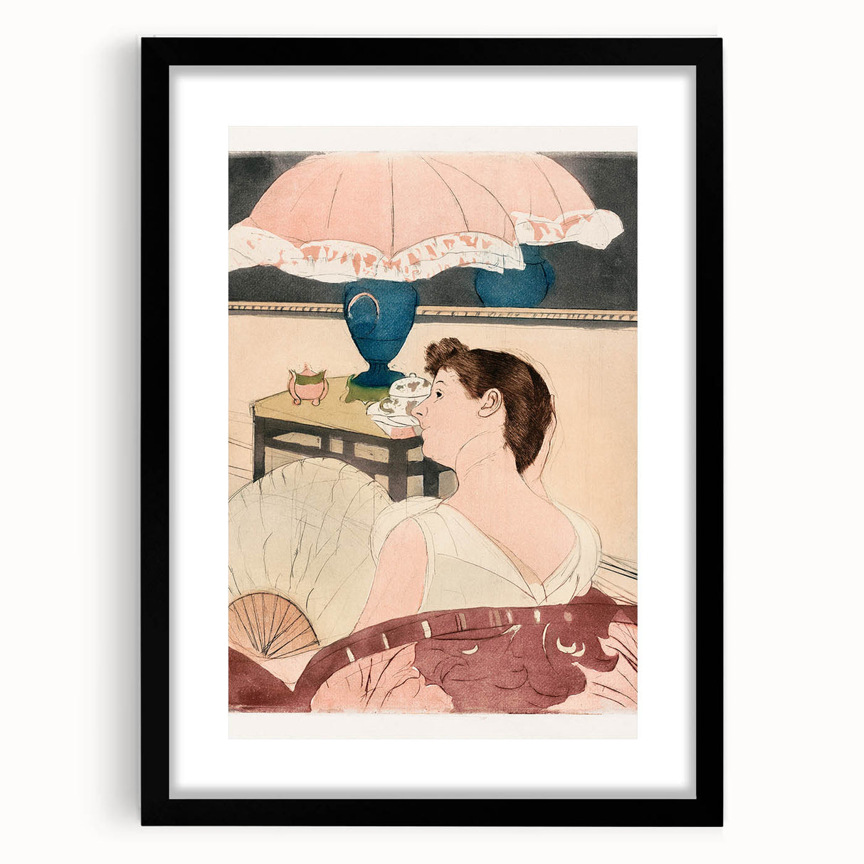 Elegant Impressionist Wall Art - The Lamp by Mary Cassatt Print
