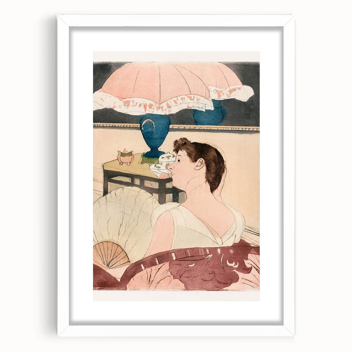 Elegant Impressionist Wall Art - The Lamp by Mary Cassatt Print
