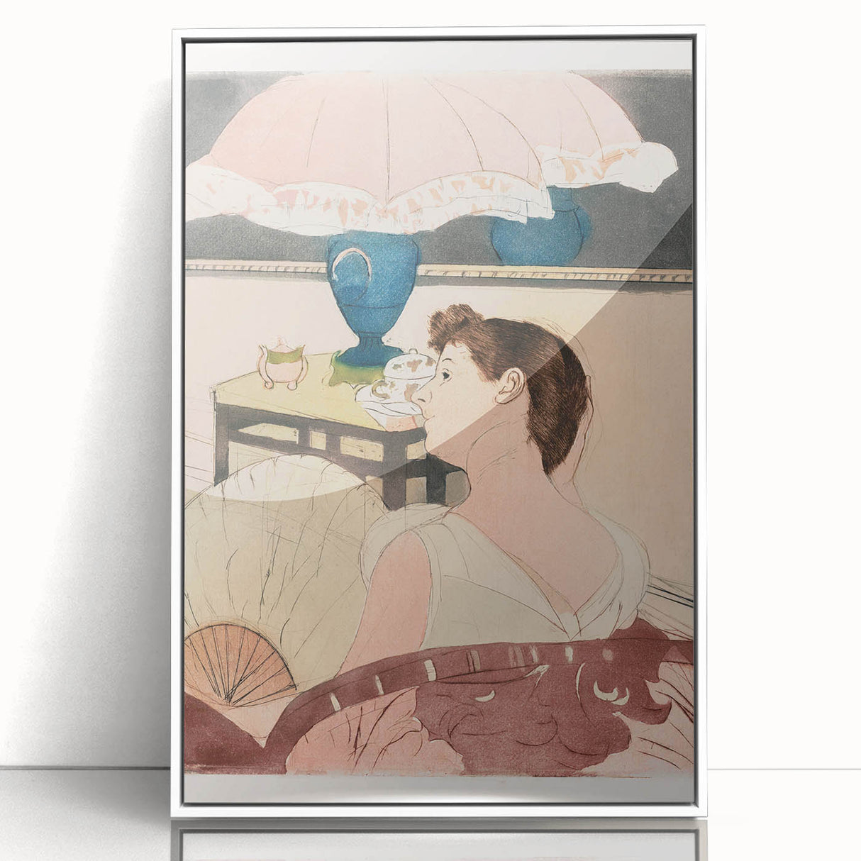 Elegant Impressionist Wall Art - The Lamp by Mary Cassatt Print