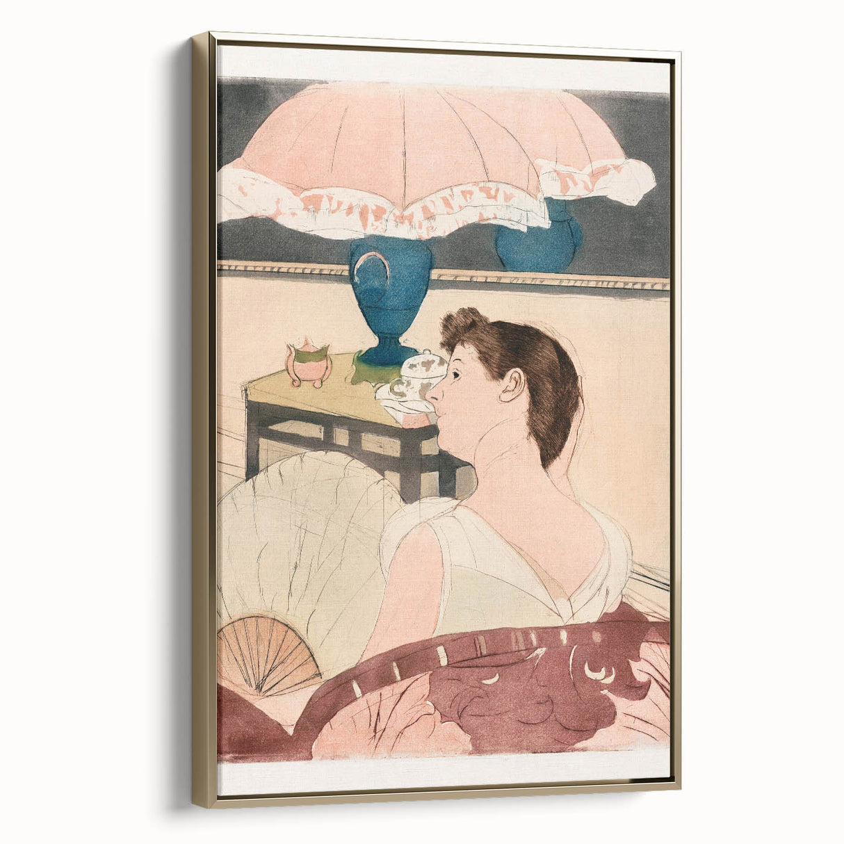 Elegant Impressionist Wall Art - The Lamp by Mary Cassatt Print