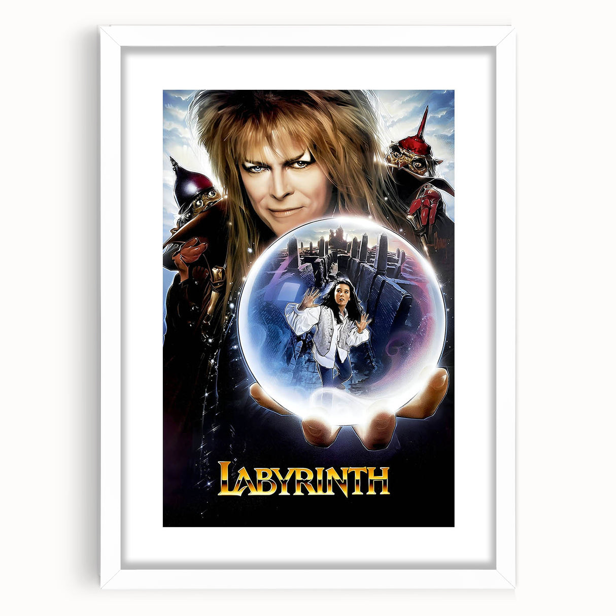 Retro Labyrinth Poster Art - Vintage Fantasy Adventure Movie Prints