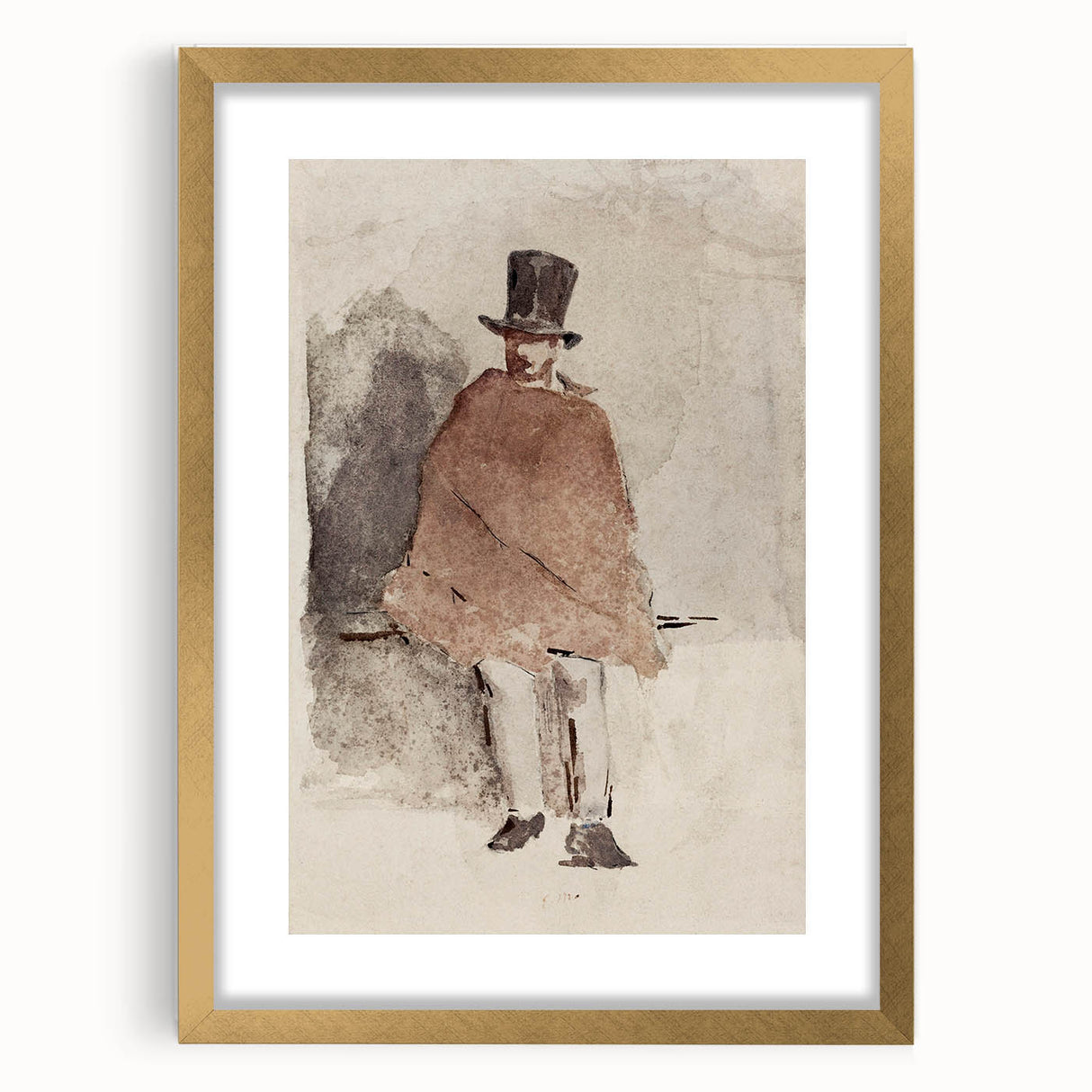 Impressionist Wall Art - The Man in the Tall Hat by Edouard Manet