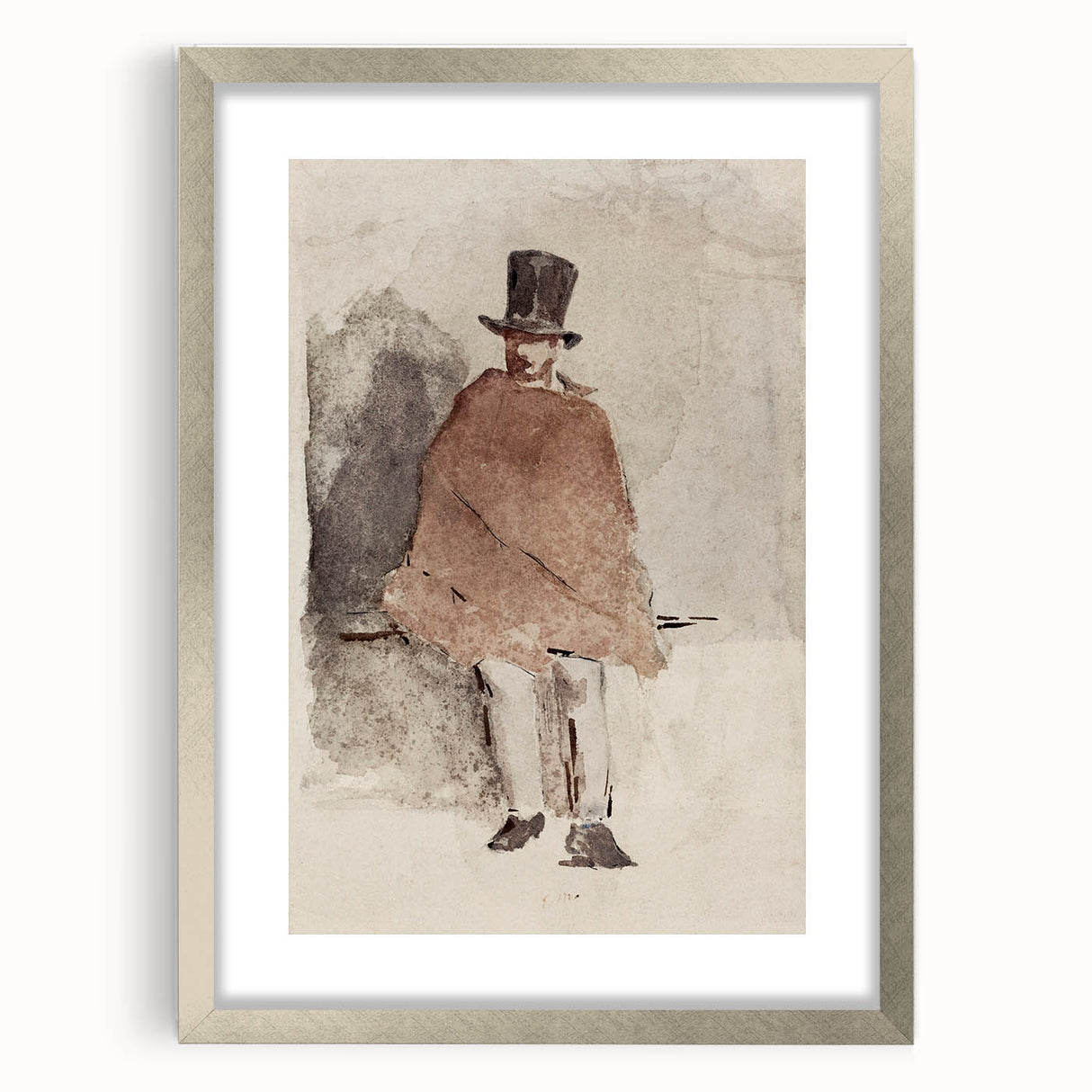 Impressionist Wall Art - The Man in the Tall Hat by Edouard Manet