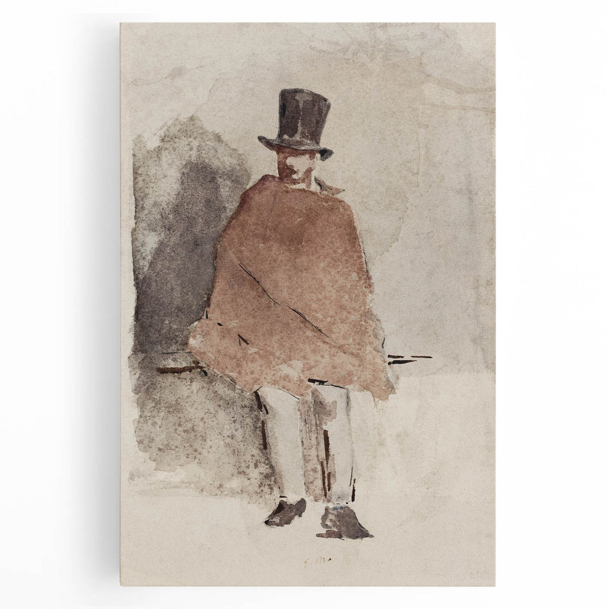 Impressionist Wall Art - The Man in the Tall Hat by Edouard Manet