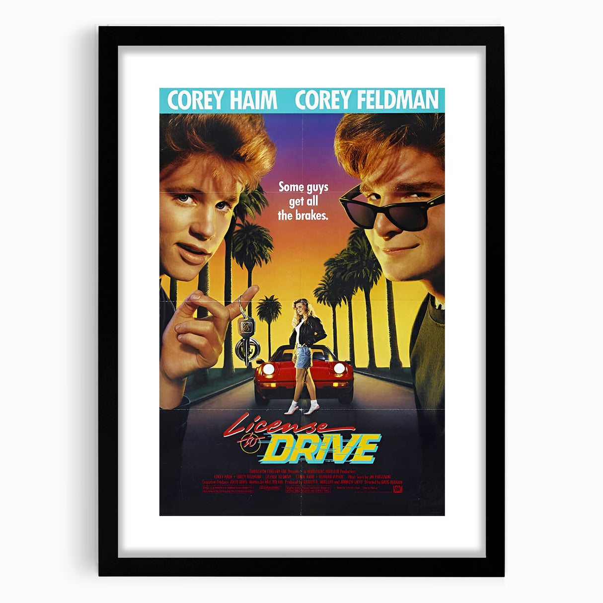 Retro License to Drive Poster Art - Vintage 80s Comedy Movie Prints