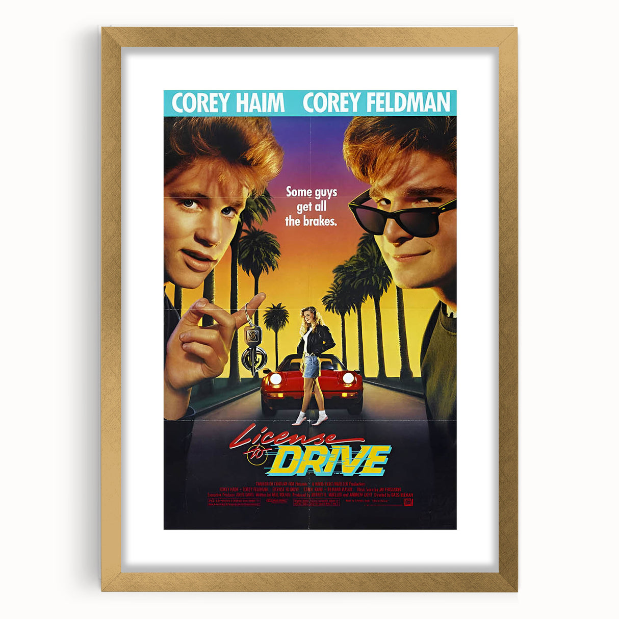 Retro License to Drive Poster Art - Vintage 80s Comedy Movie Prints