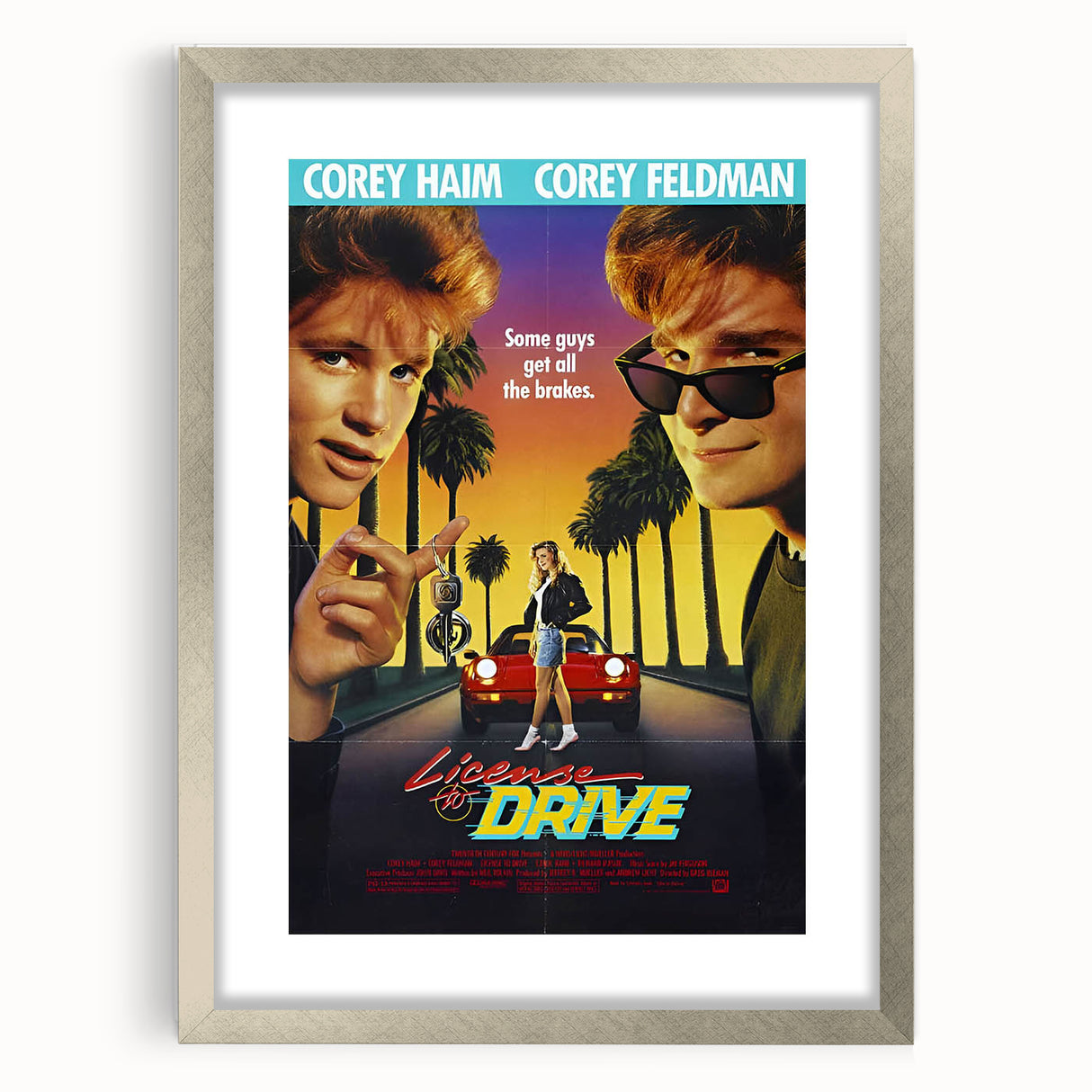 Retro License to Drive Poster Art - Vintage 80s Comedy Movie Prints