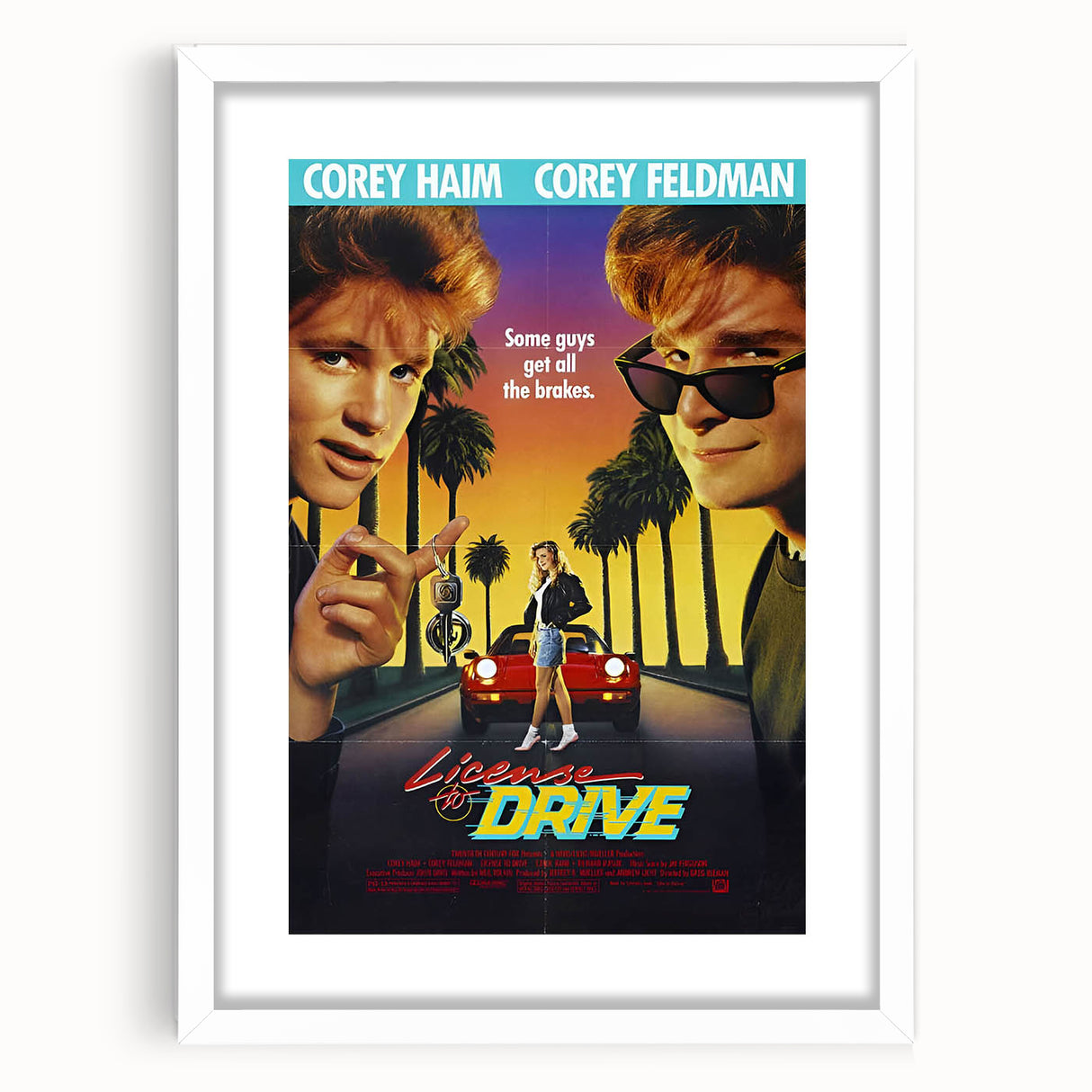 Retro License to Drive Poster Art - Vintage 80s Comedy Movie Prints
