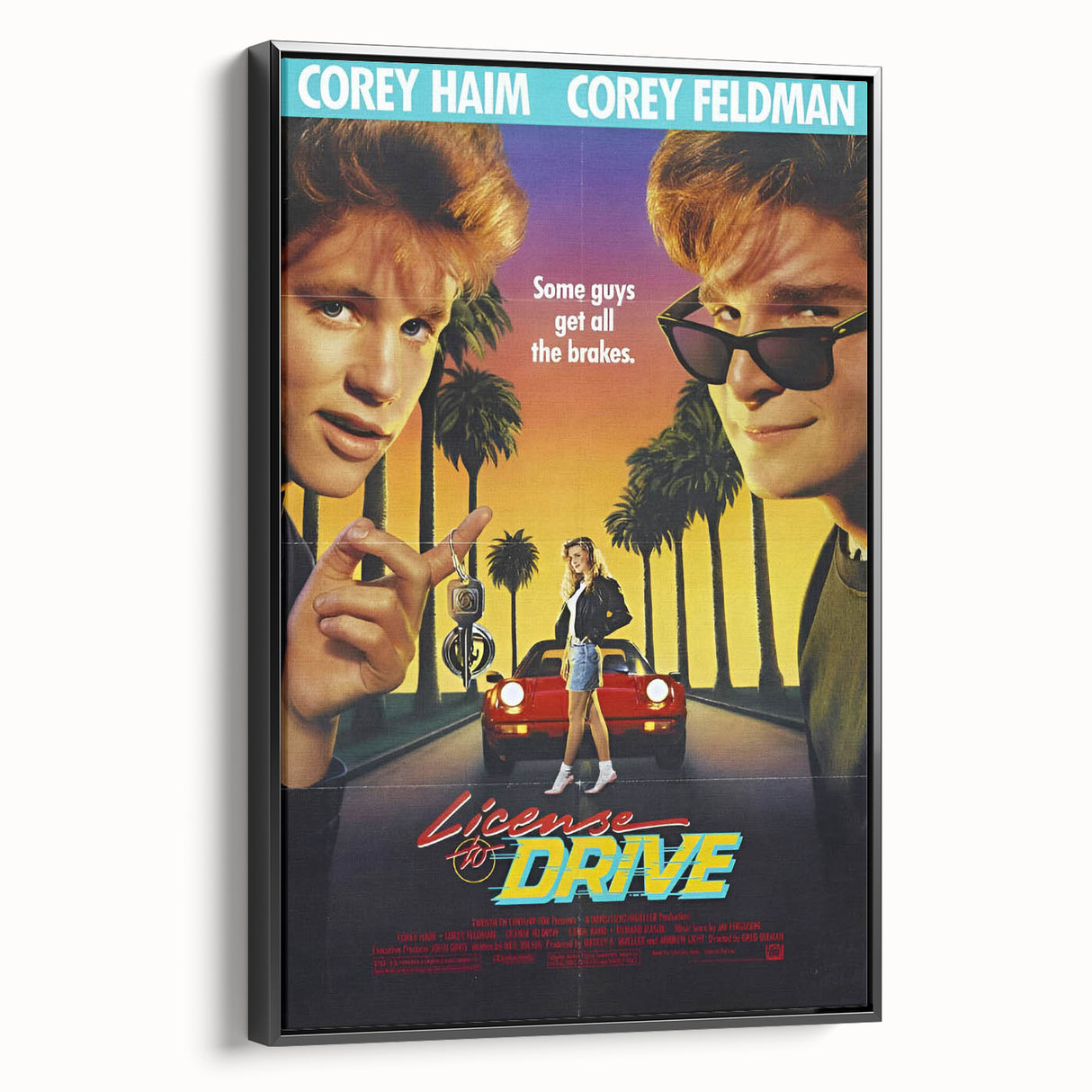 Retro License to Drive Poster Art - Vintage 80s Comedy Movie Prints