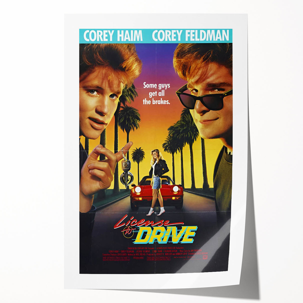 Retro License to Drive Poster Art - Vintage 80s Comedy Movie Prints