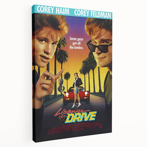 Retro License to Drive Poster Art - Vintage 80s Comedy Movie Prints