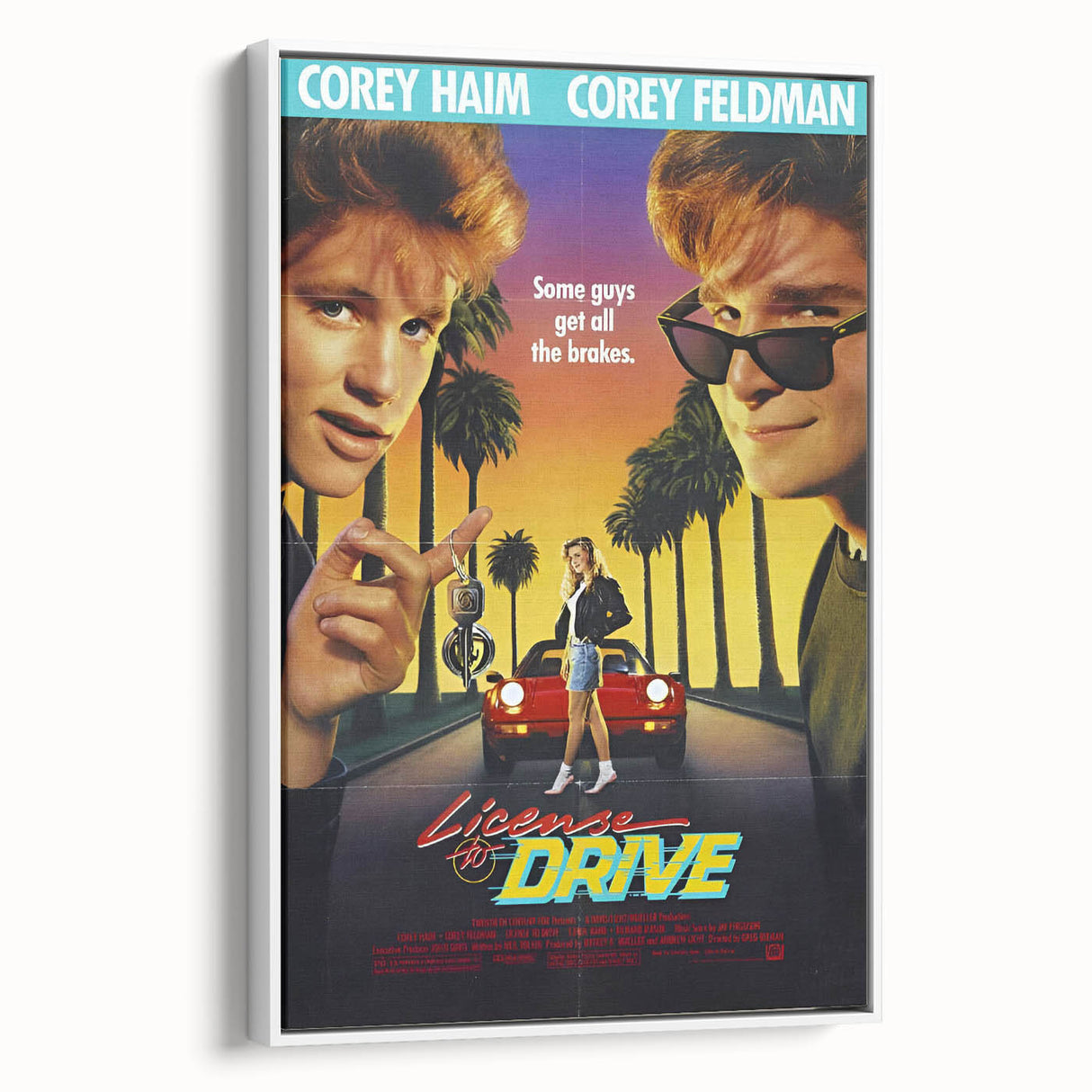 Retro License to Drive Poster Art - Vintage 80s Comedy Movie Prints