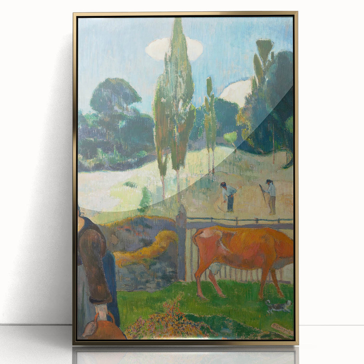 Impressionist Landscape - The Red Cow by Paul Gauguin