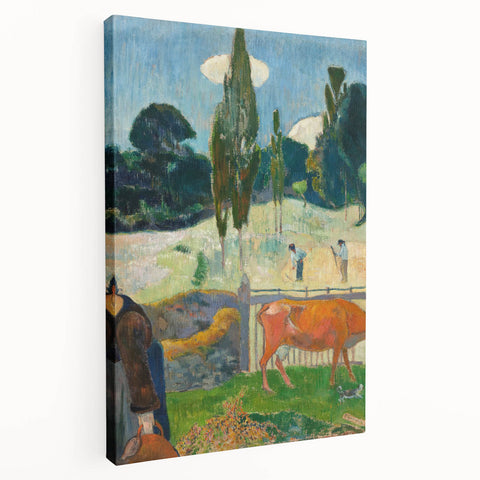 Impressionist Landscape - The Red Cow by Paul Gauguin