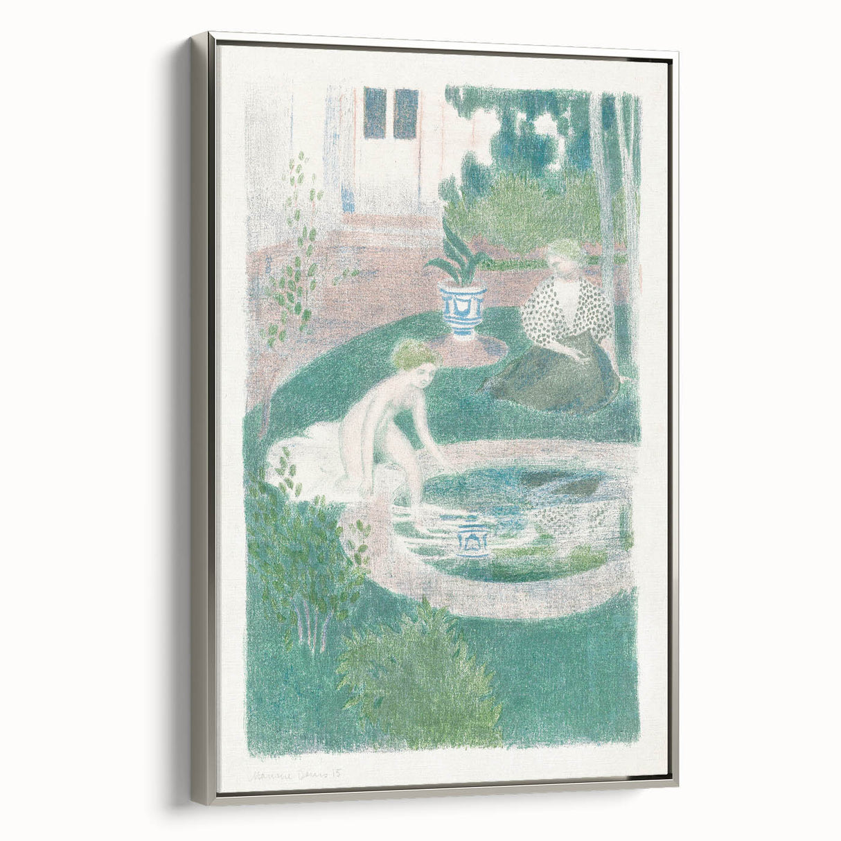 Impressionist Scene - Reflection in the Fountain by Maurice Denis