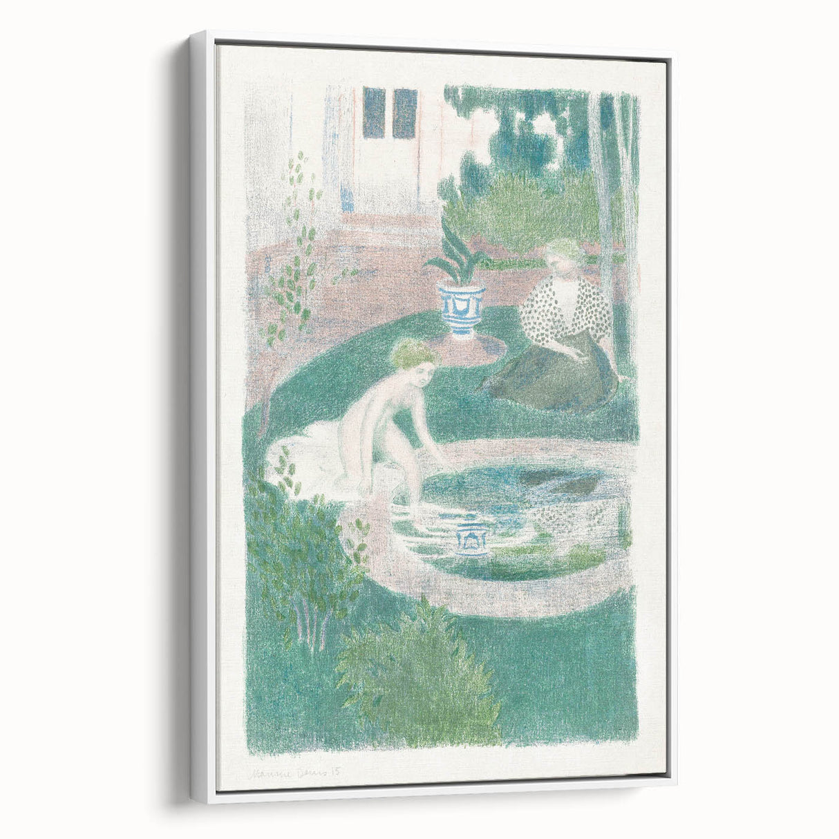 Impressionist Scene - Reflection in the Fountain by Maurice Denis