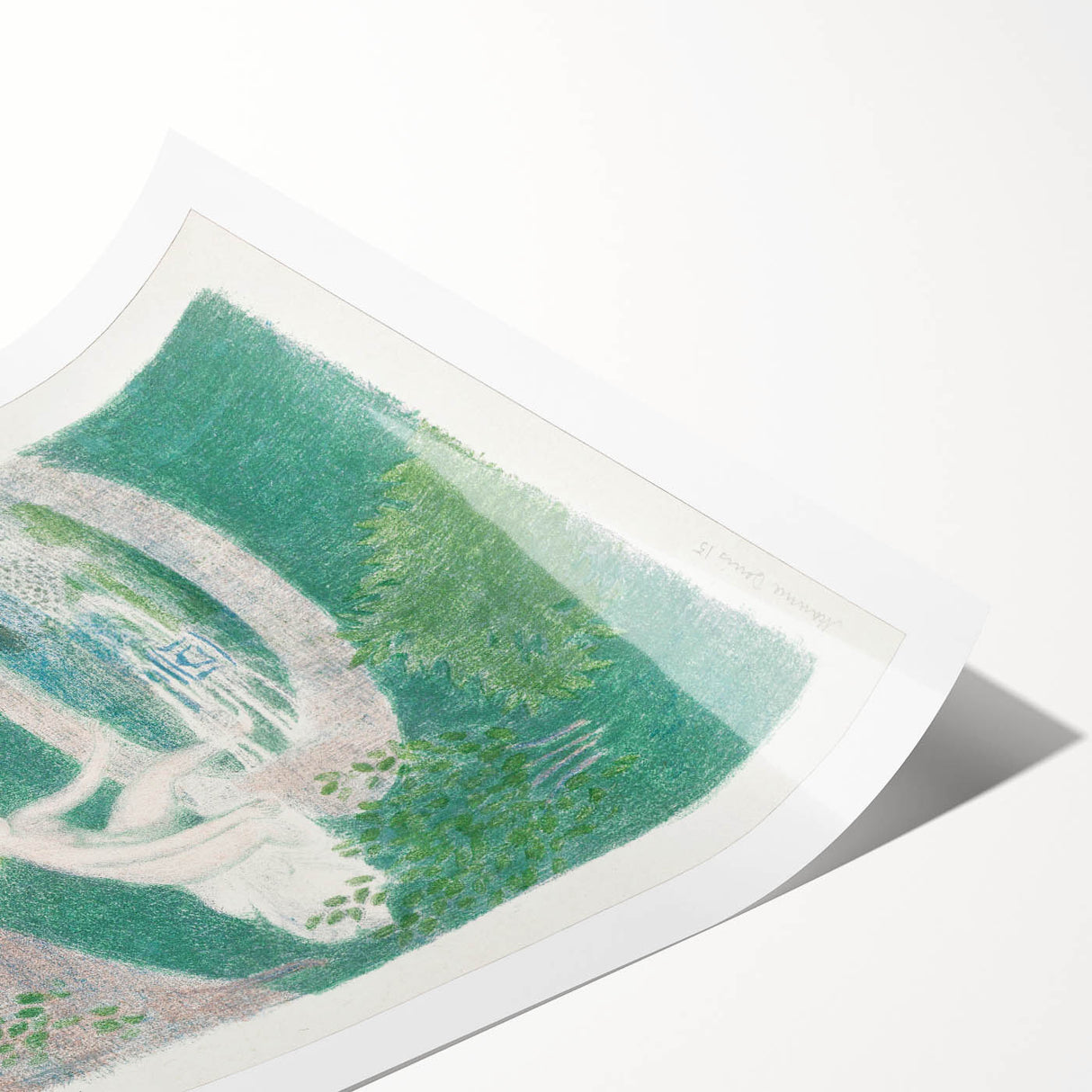 Impressionist Scene - Reflection in the Fountain by Maurice Denis