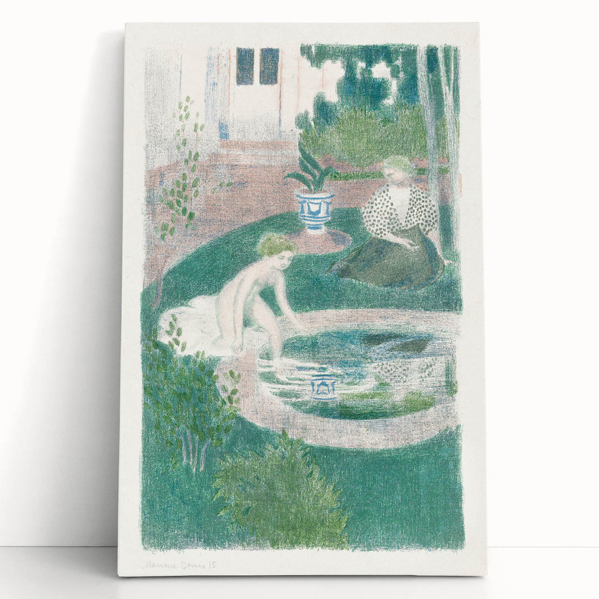 Impressionist Scene - Reflection in the Fountain by Maurice Denis