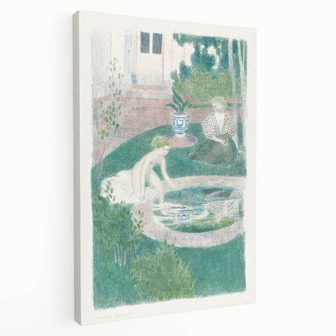 Impressionist Scene - Reflection in the Fountain by Maurice Denis