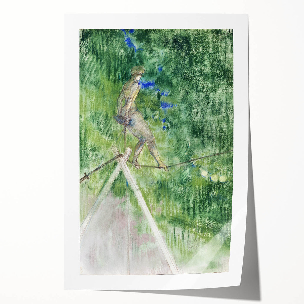 Impressionist Scene - The Rope Dancer by Henri de Toulouse-Lautrec