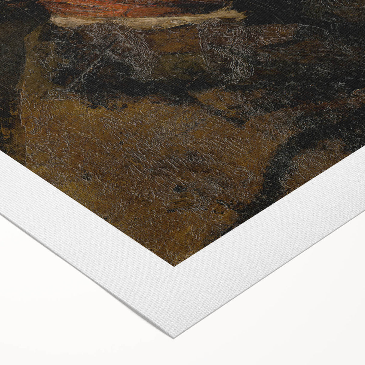 Romanticism Art: Older Man Profile by Mednyánszky Canvas Print