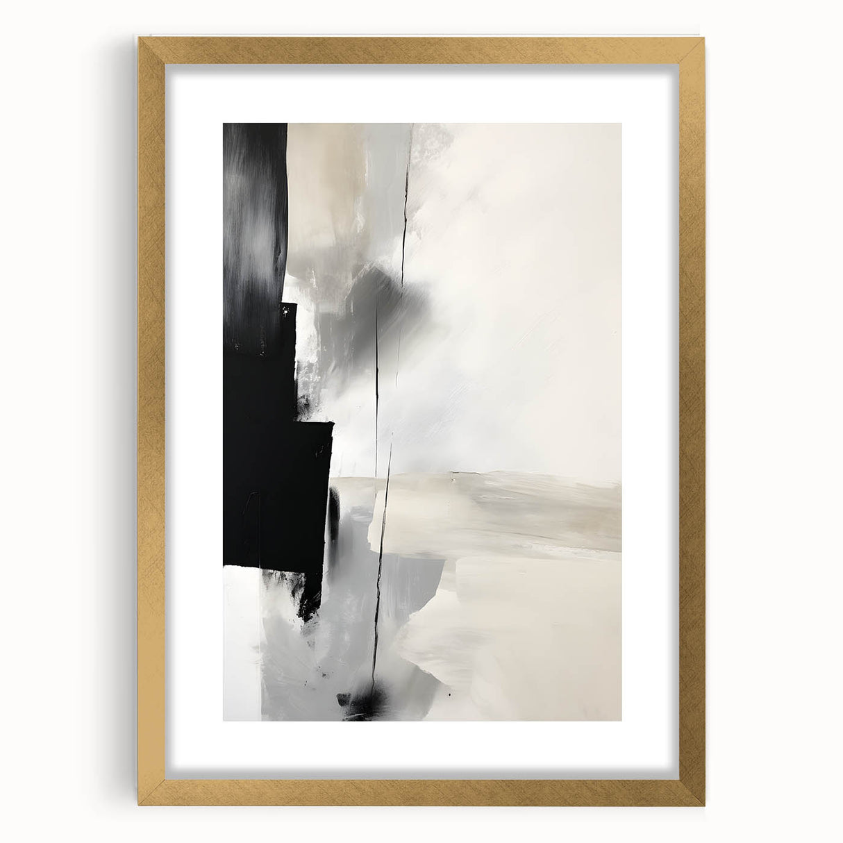 Acrylic Dining Room Artwork – Monochrome Abstract Canvas Print