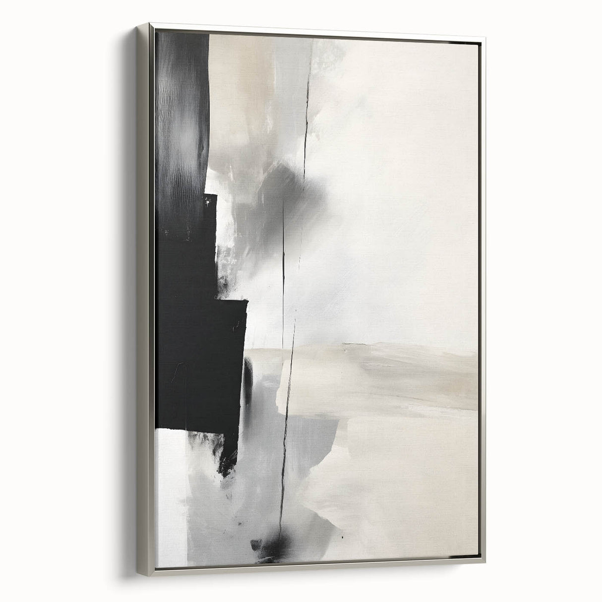 Acrylic Dining Room Artwork – Monochrome Abstract Canvas Print