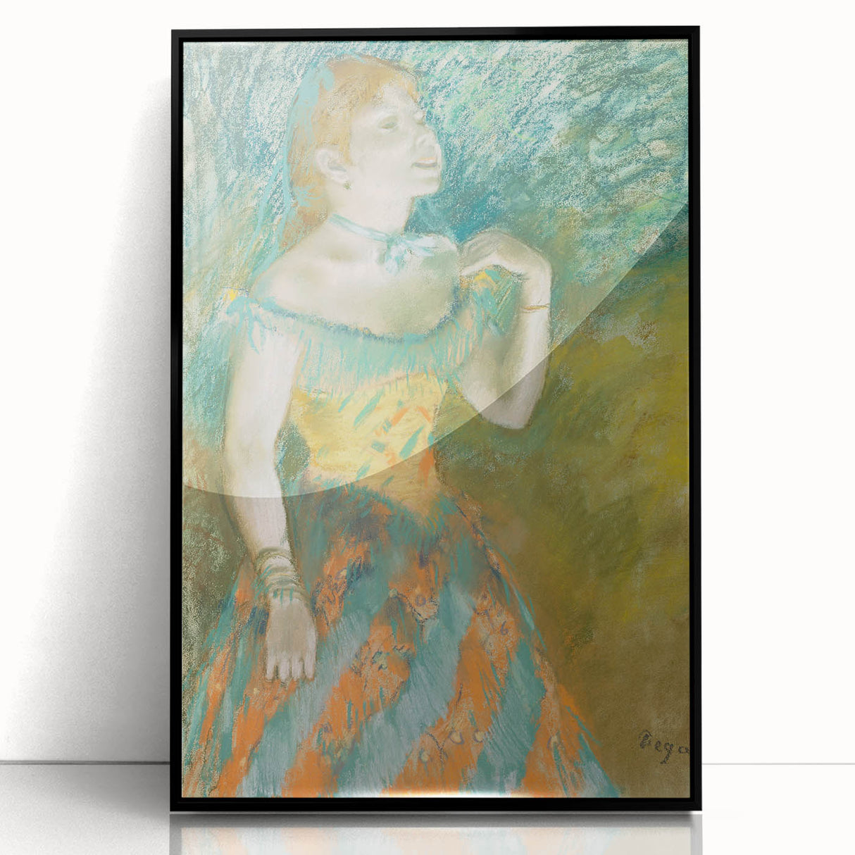 Impressionist Portrait - The Singer in Green by Edgar Degas