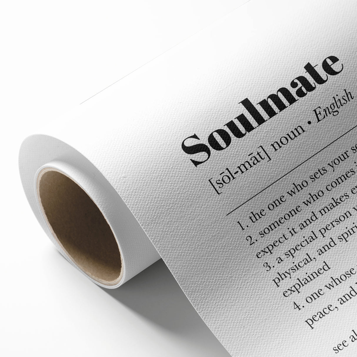 Modern Typography Wall Art - "Soulmate" Definition Canvas Print